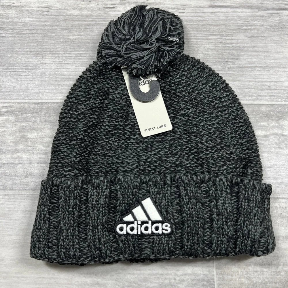 NEW Adidas Recon‎ 3 Ballie Pom Beanie Men's One Size Fleece Lined Winter Hat